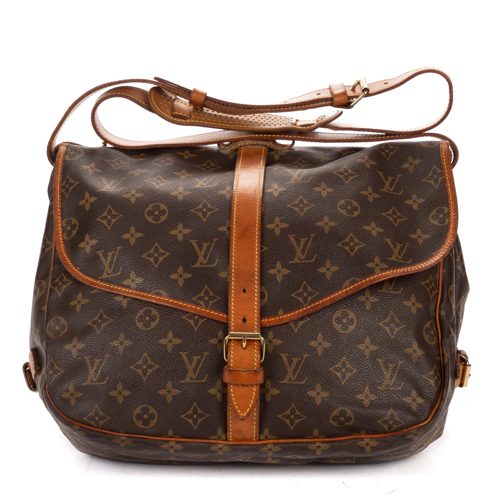 Shoulder Bag Saumur GM Brown Monogram Canvas