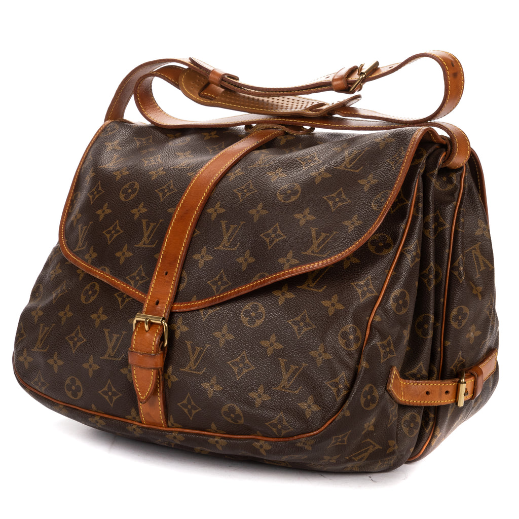 Shoulder Bag Saumur GM Brown Monogram Canvas