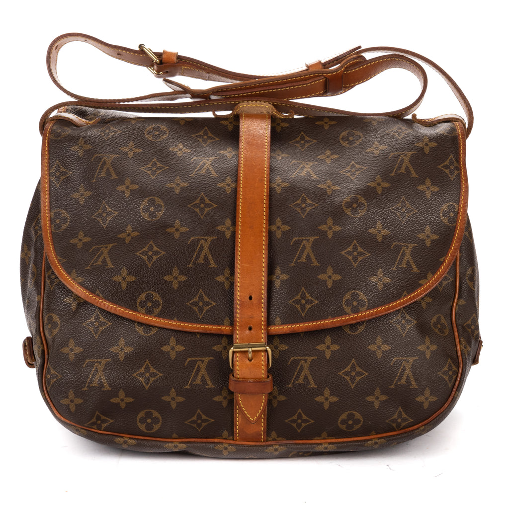 Sac bandoulière Saumur GM en toile Monogram marron