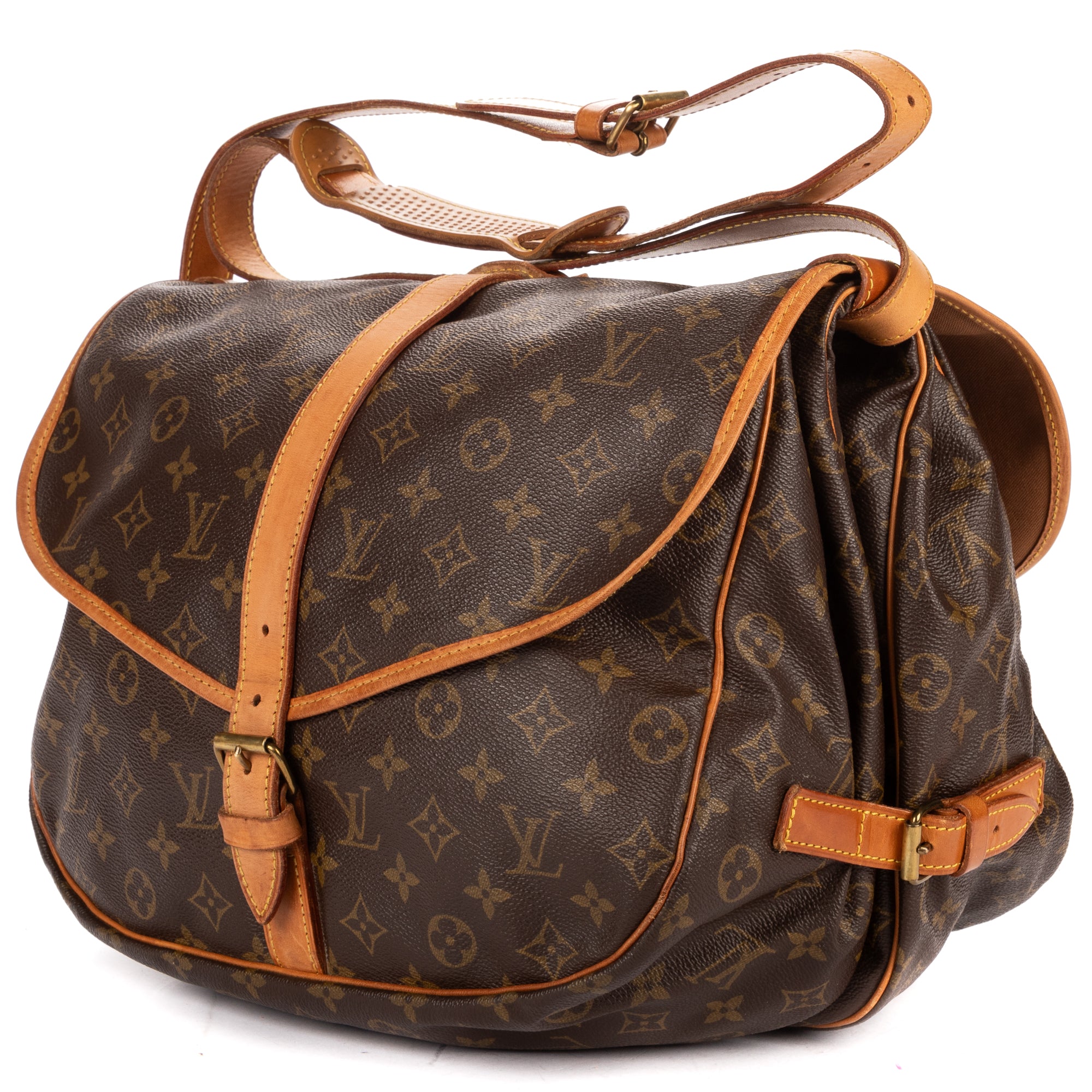 Shoulder Bag Saumur GM Brown Monogram Canvas