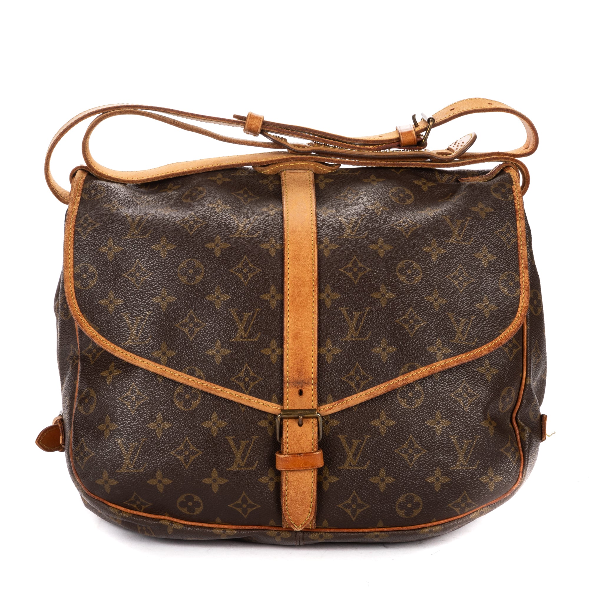Shoulder Bag Saumur GM Brown Monogram Canvas
