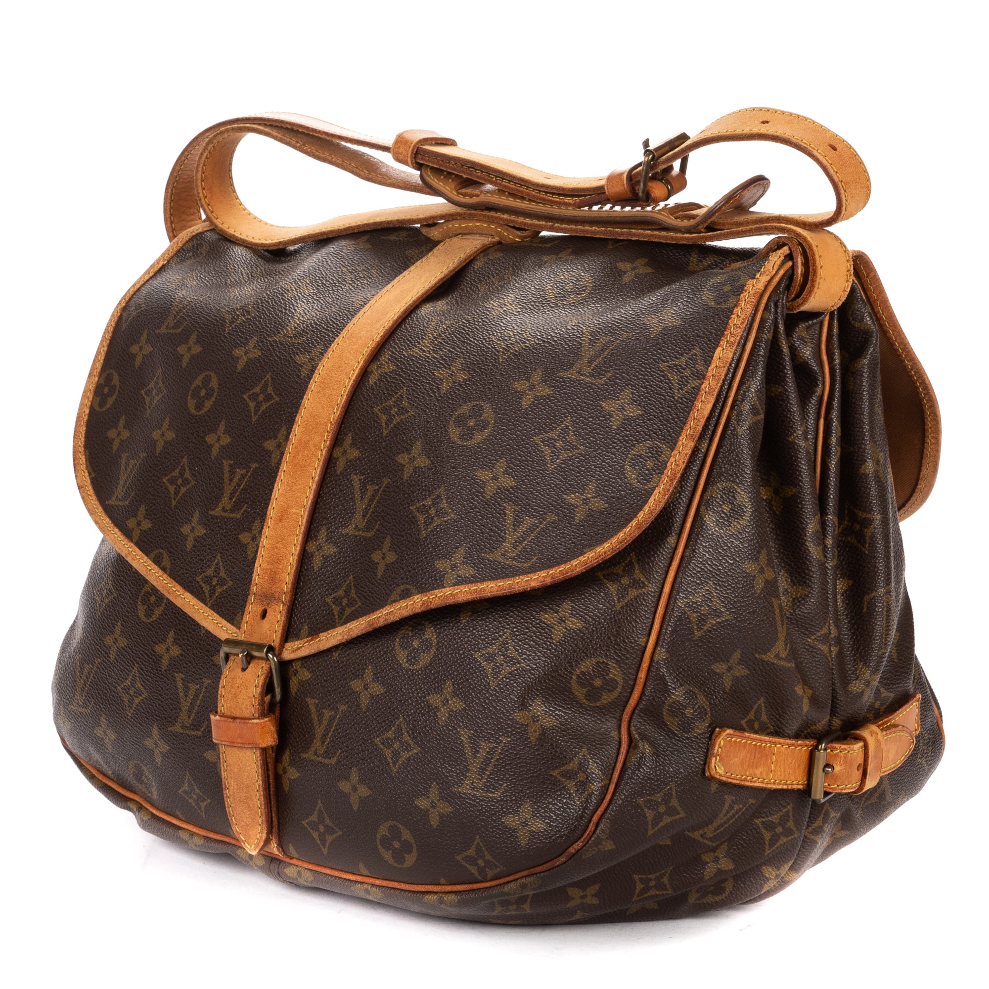 Shoulder Bag Saumur GM Brown Monogram Canvas