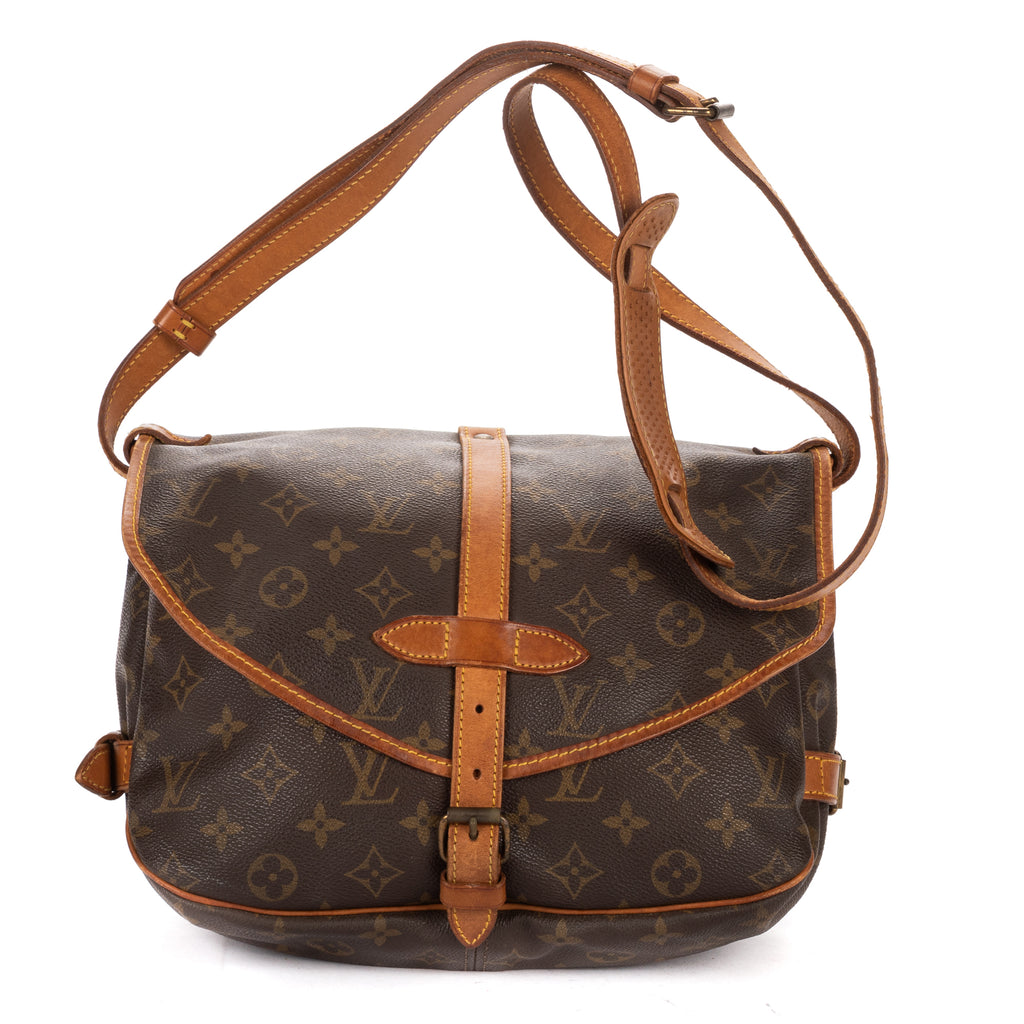 Shoulder Bag Saumur 25 Brown Monogram Canvas