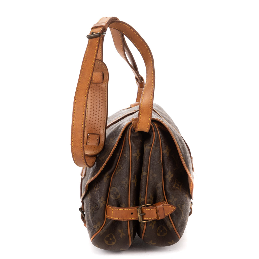 Shoulder Bag Saumur 25 Brown Monogram Canvas
