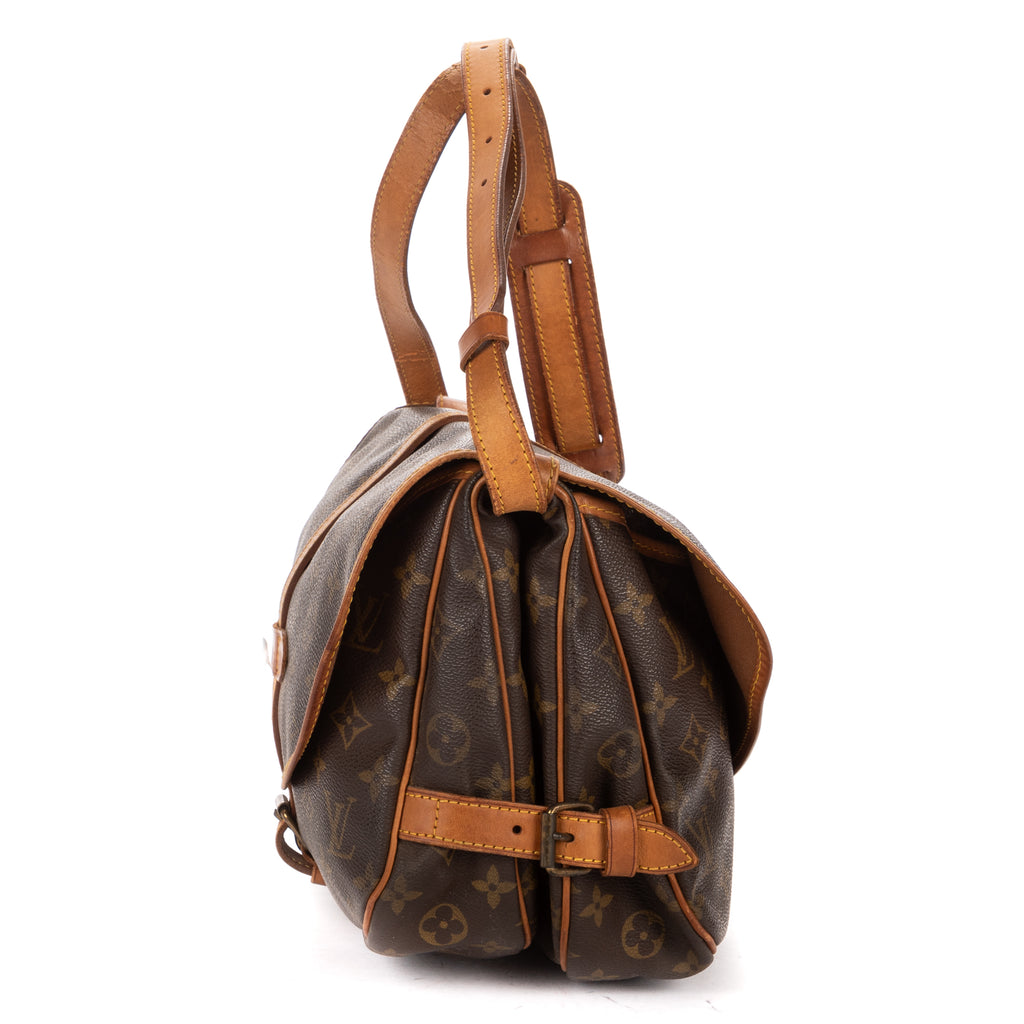 Shoulder Bag Saumur 25 Brown Monogram Canvas