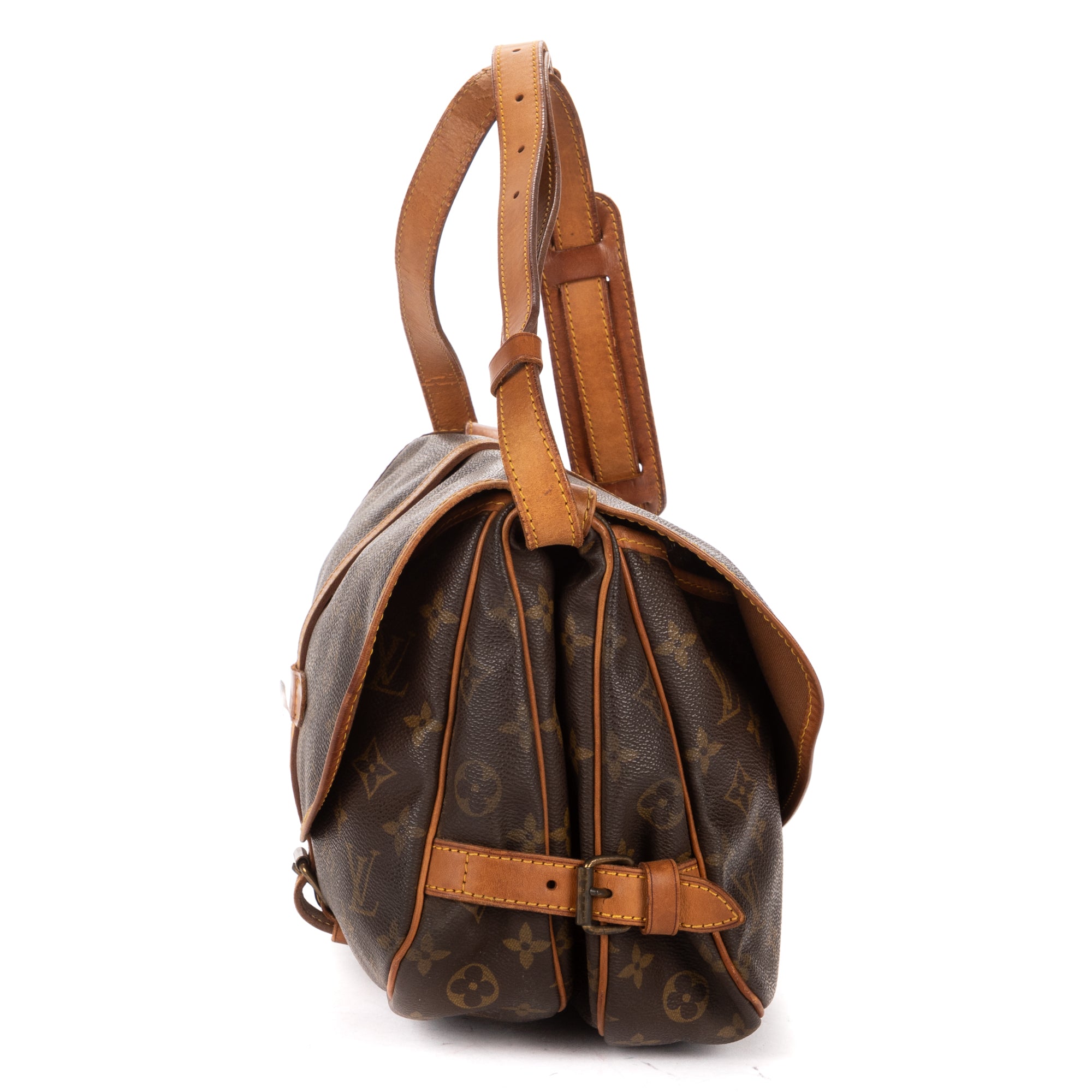 Shoulder Bag Saumur 25 Brown Monogram Canvas