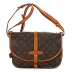 Shoulder Bag Saumur 25 Brown Monogram Canvas