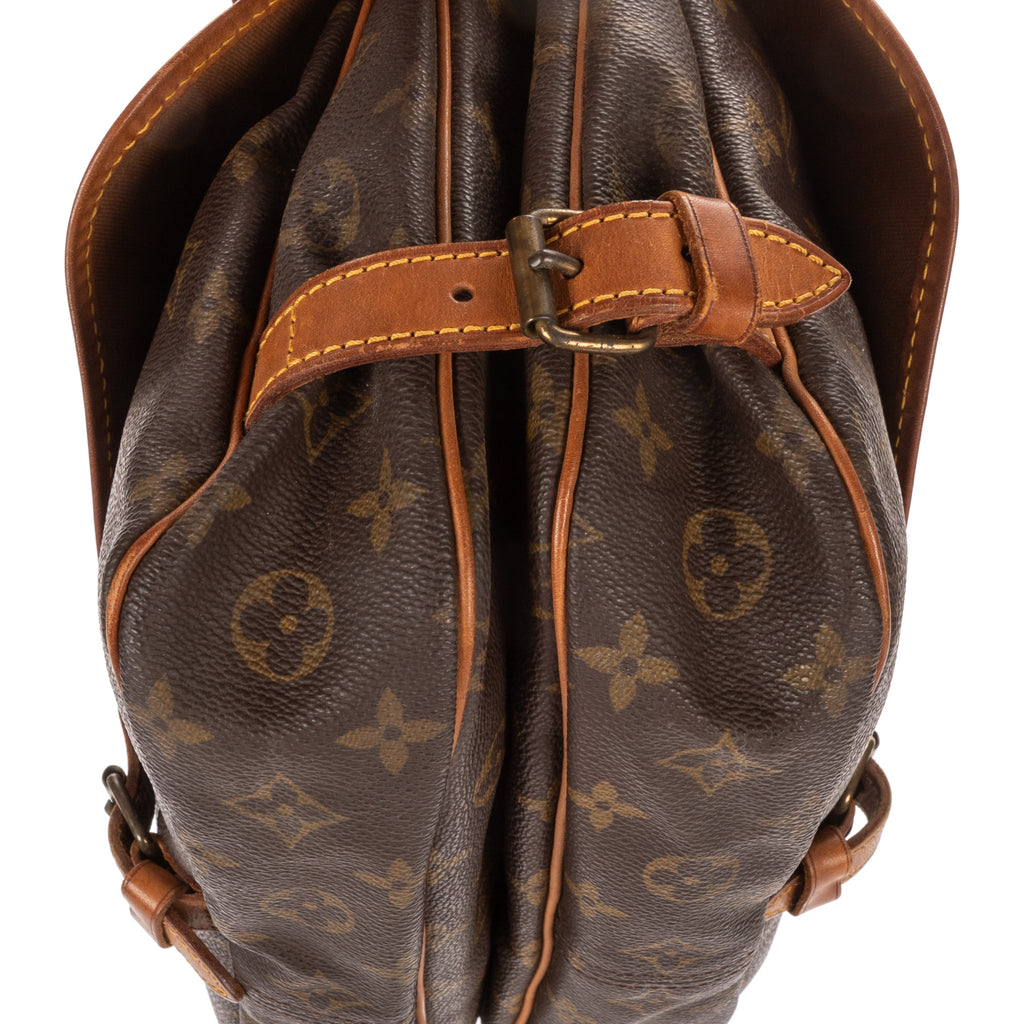 Shoulder Bag Saumur 25 Brown Monogram Canvas