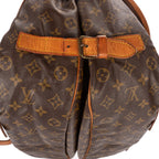 Shoulder Bag Double Strap Saumur Brown Monogram Canvas