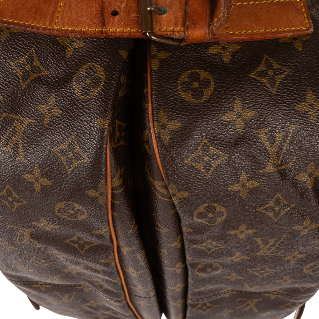 Shoulder Bag Double Strap Saumur Brown Monogram Canvas