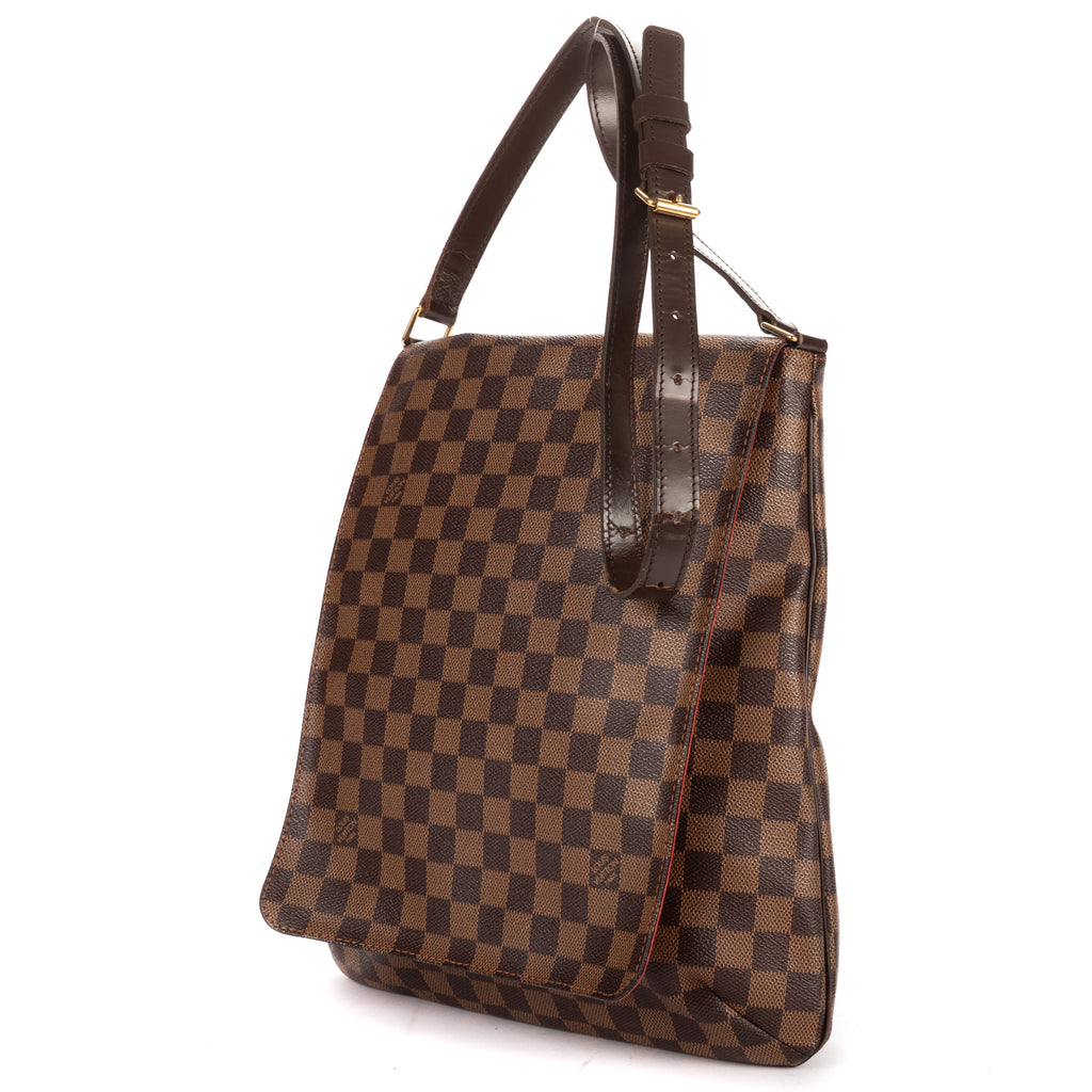 Shoulder Bag Musette Salsa Long Strap GM Dark Brown Damier Ebene
