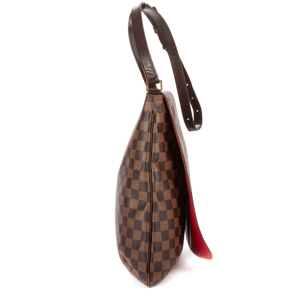 Shoulder Bag Musette Salsa Long Strap GM Dark Brown Damier Ebene