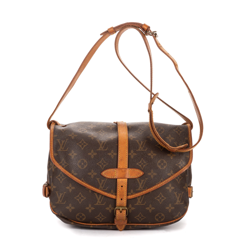 Shoulder Bag Saumur 25 Brown Monogram Canvas
