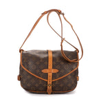 Shoulder Bag Saumur 25 Brown Monogram Canvas