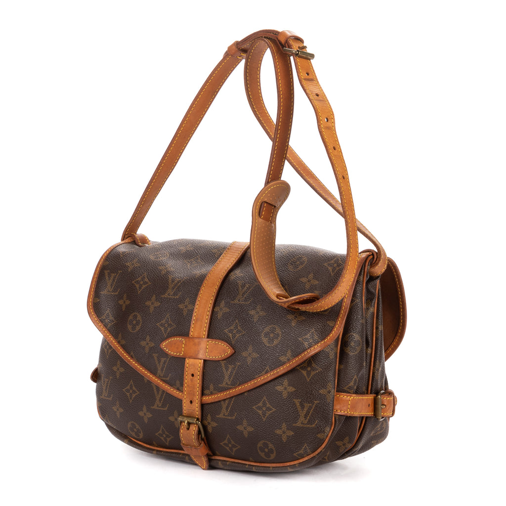 Shoulder Bag Saumur 25 Brown Monogram Canvas