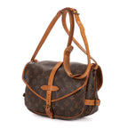 Shoulder Bag Saumur 25 Brown Monogram Canvas