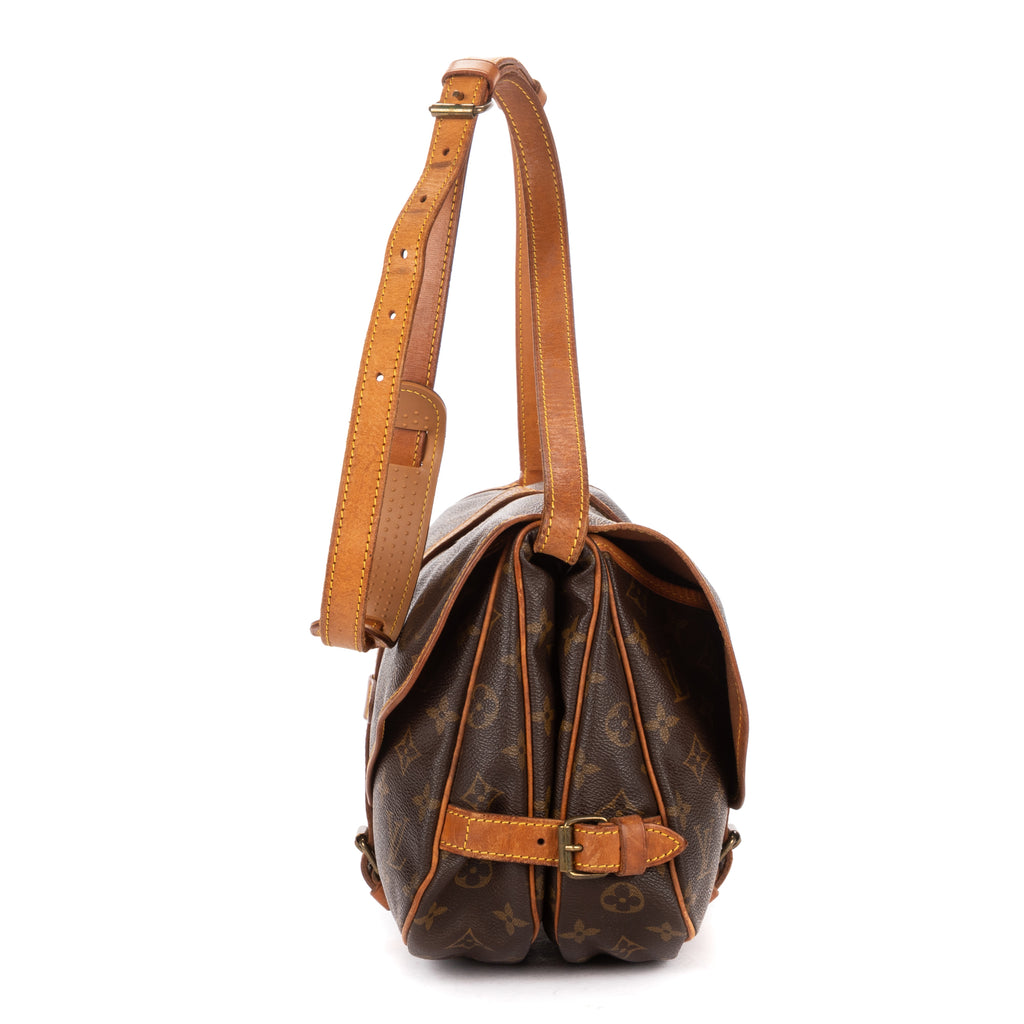 Shoulder Bag Saumur 25 Brown Monogram Canvas