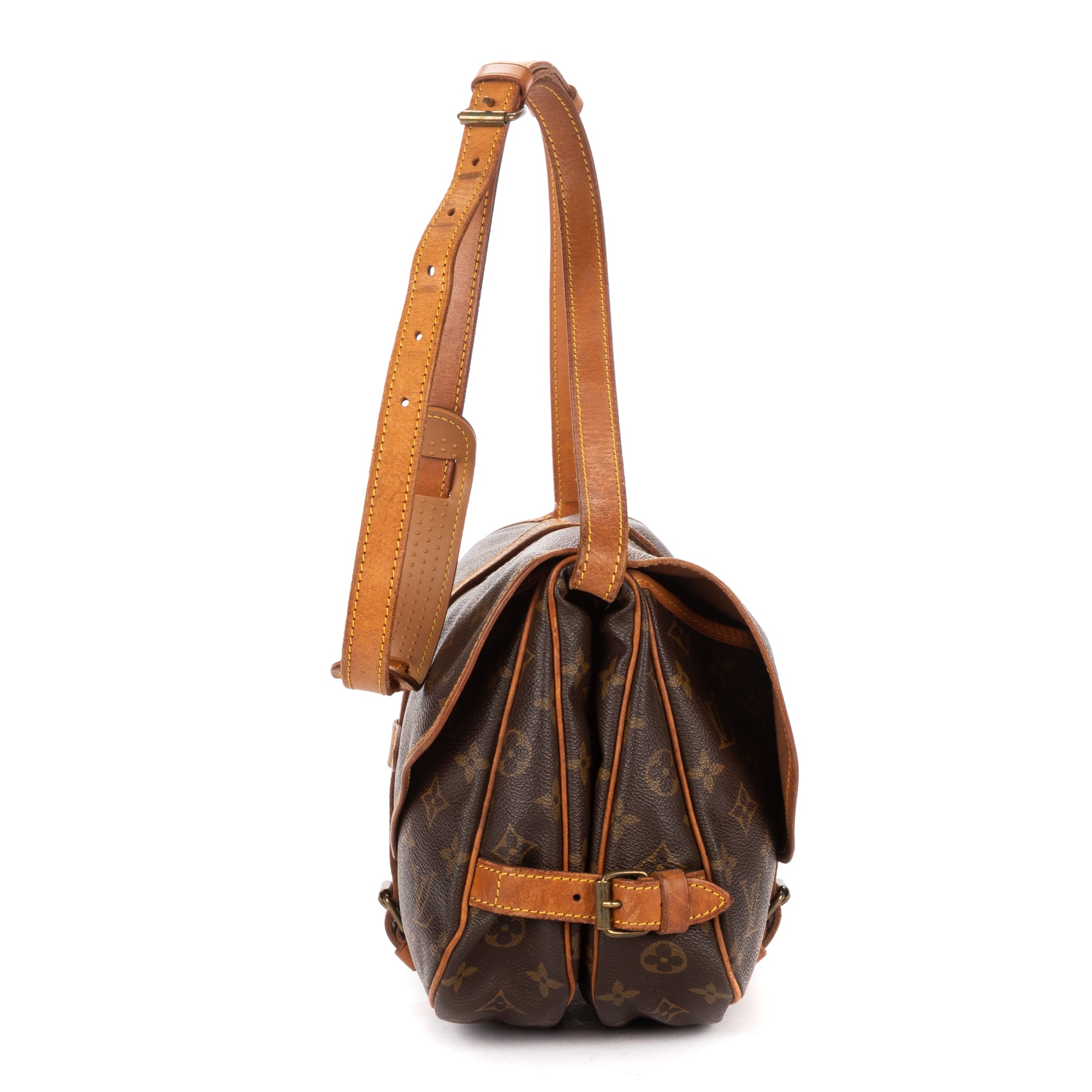 Shoulder Bag Saumur 25 Brown Monogram Canvas