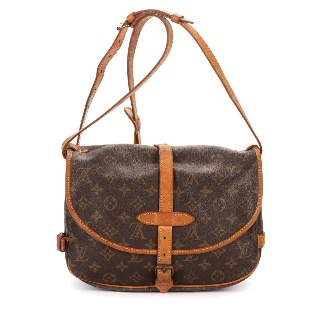 Shoulder Bag Saumur 25 Brown Monogram Canvas