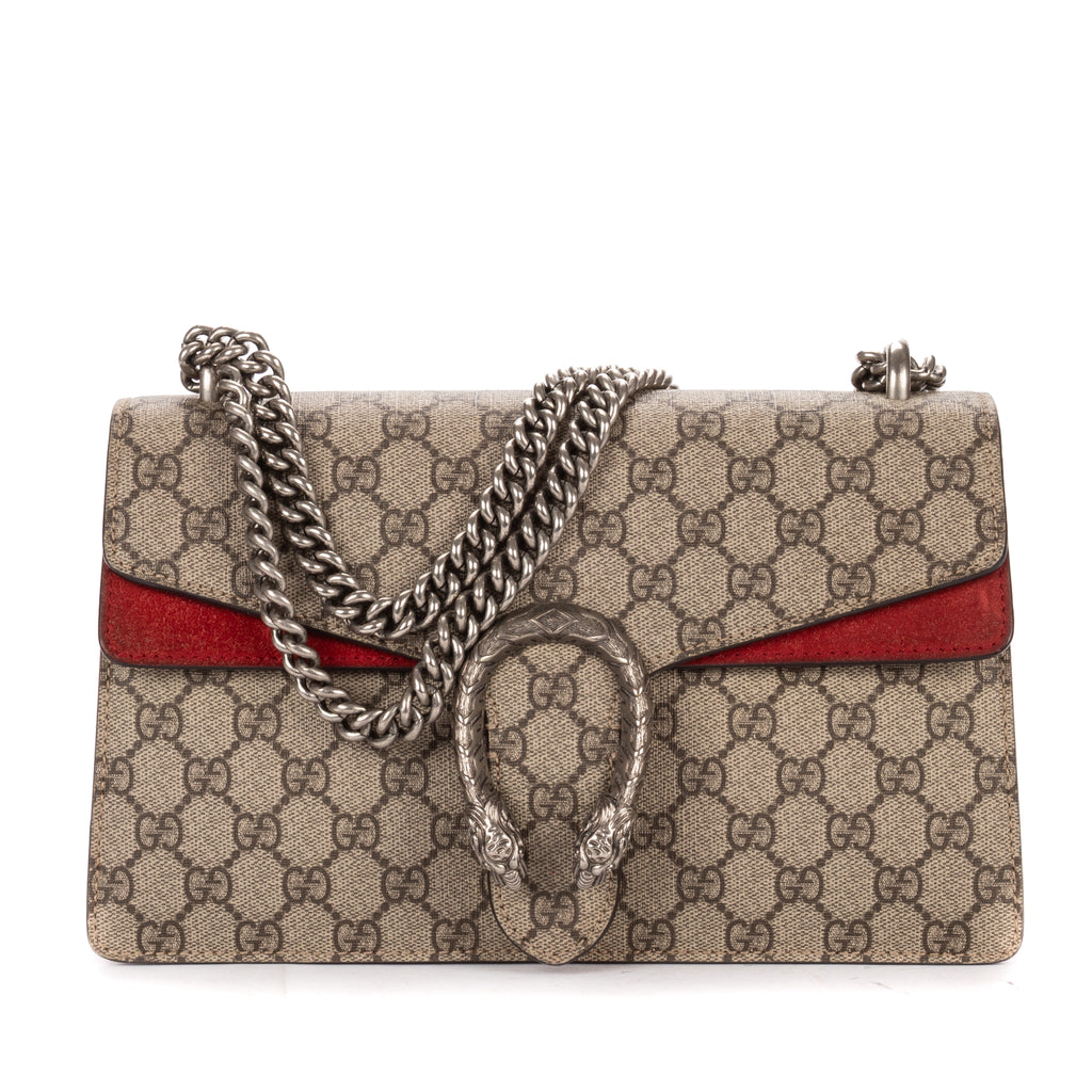 Shoulder Bag Small Dionysus Chain Crossbody Small Beige Supreme Coated Canvas