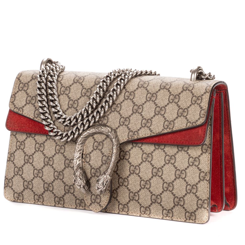 Shoulder Bag Small Dionysus Chain Crossbody Small Beige Supreme Coated Canvas