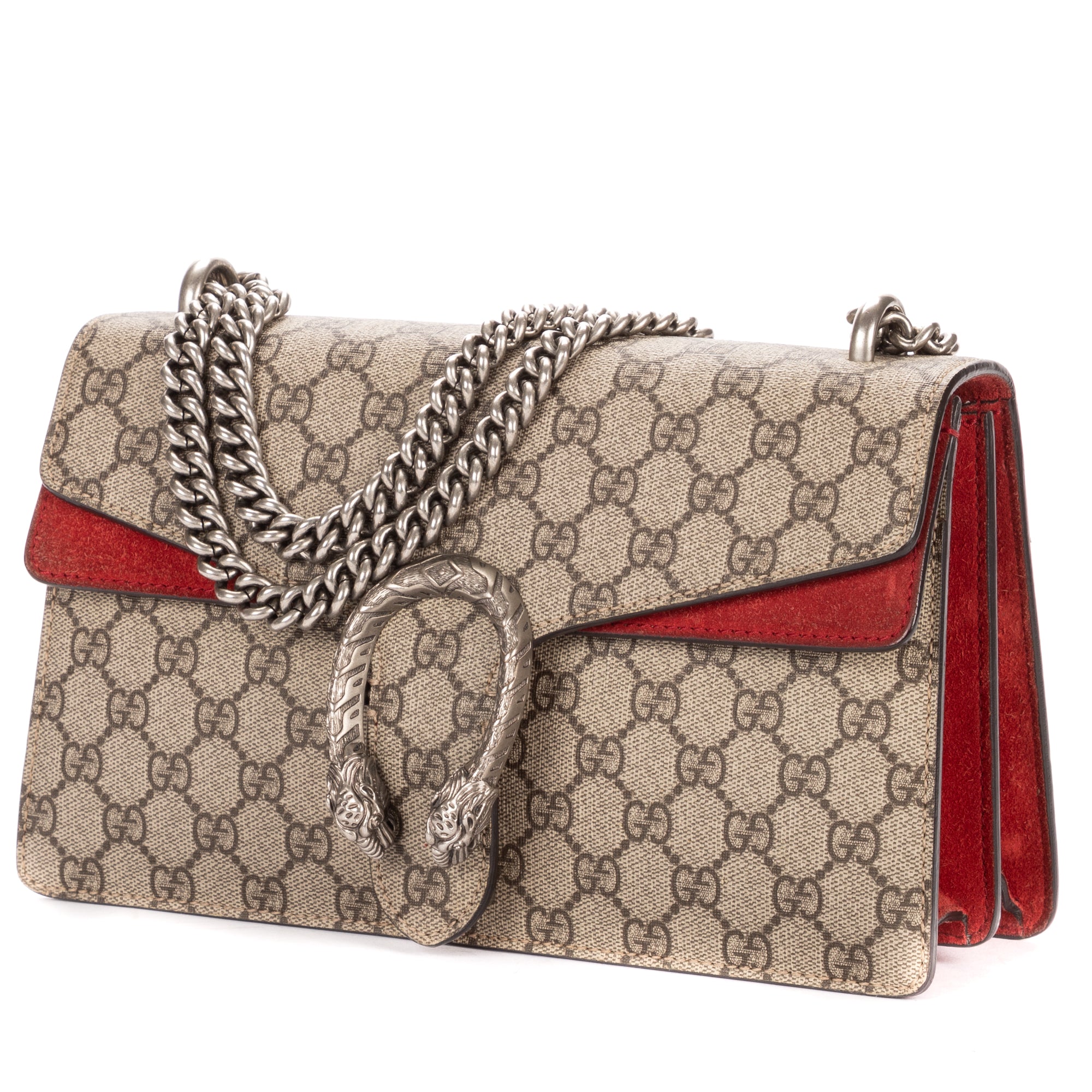 Shoulder Bag Small Dionysus Chain Crossbody Small Beige Supreme Coated Canvas