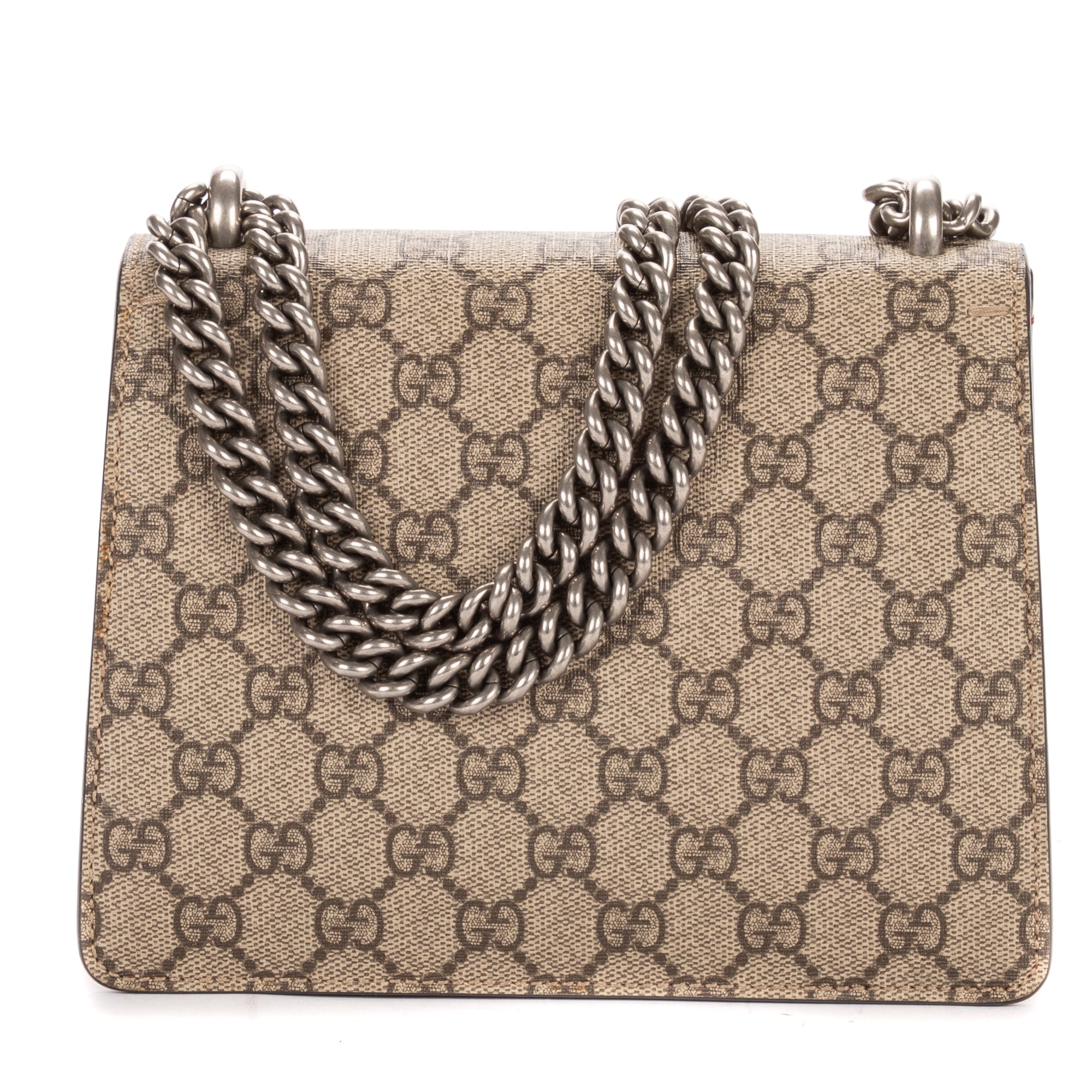 Shoulder Bag Mini Dionysus Chain Crossbody Mini Beige Supreme Coated Canvas