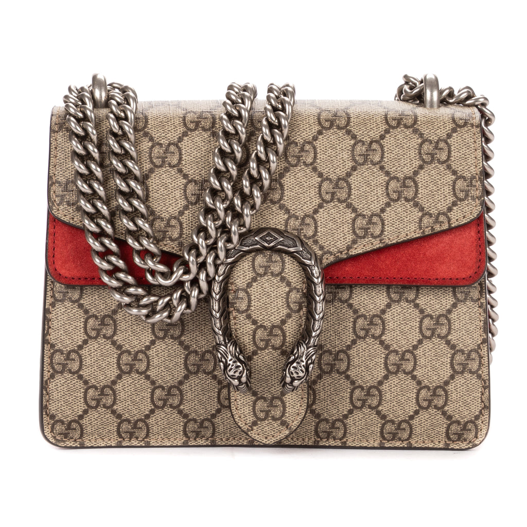 Shoulder Bag Mini Dionysus Chain Crossbody Mini Beige Supreme Coated Canvas