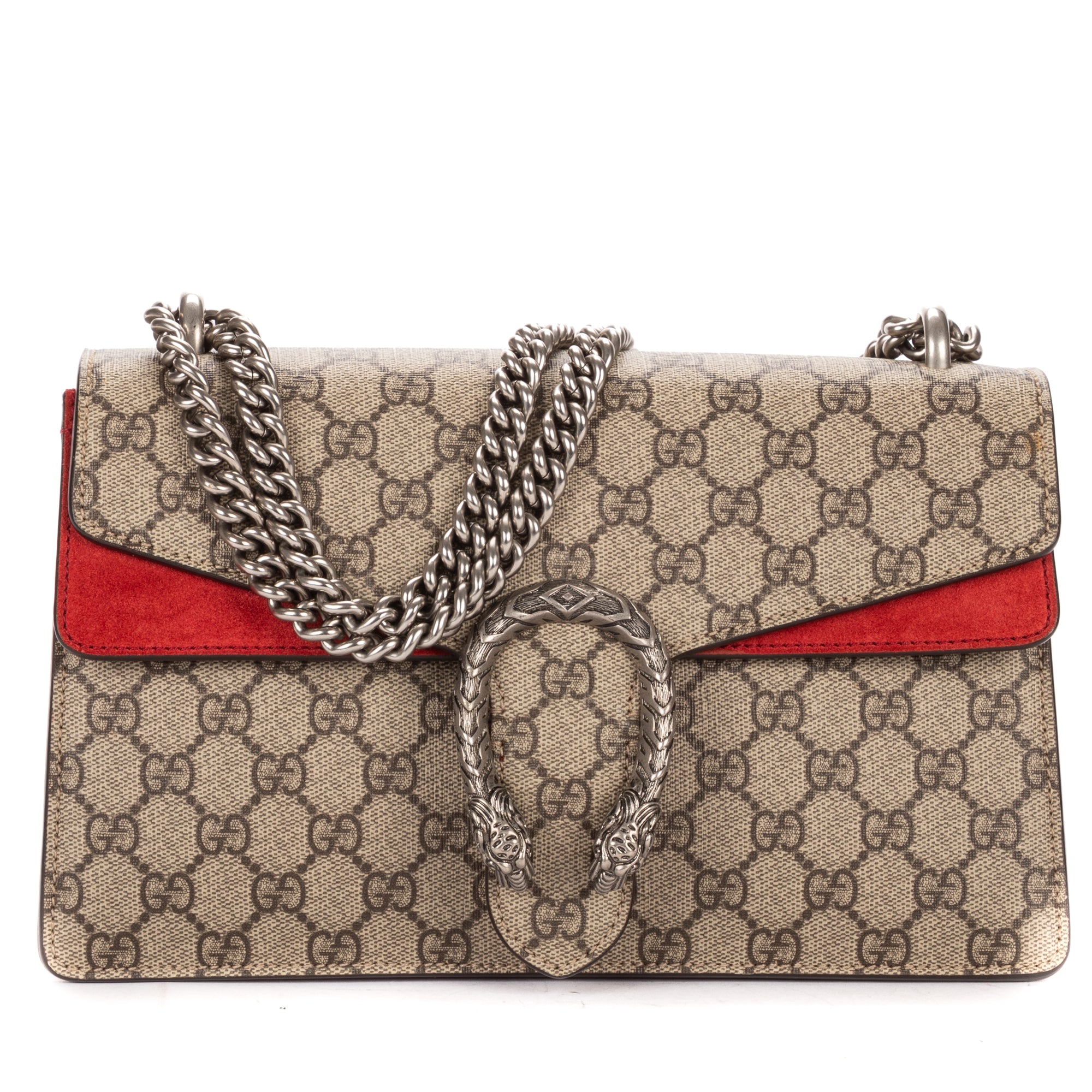 Shoulder Bag Small Dionysus Chain Crossbody Small Beige Supreme Coated Canvas