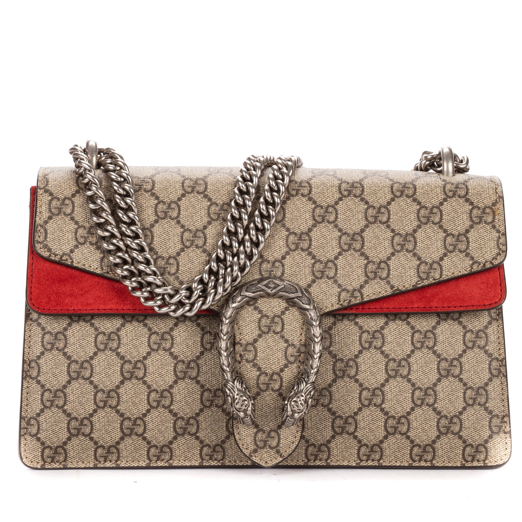 Shoulder Bag Small Dionysus Chain Crossbody Small Beige Supreme Coated Canvas