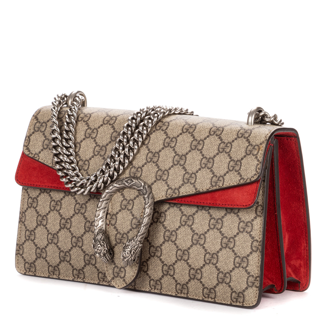 Shoulder Bag Small Dionysus Chain Crossbody Small Beige Supreme Coated Canvas
