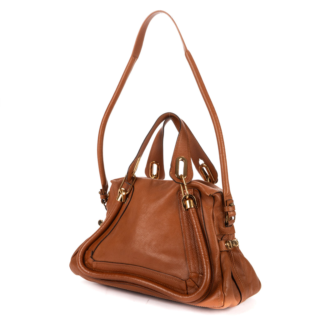 Shoulder Bag Medium Marcie Medium Tan Calfskin Leather