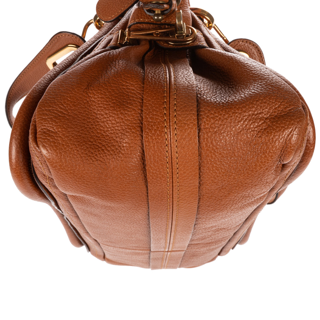 Shoulder Bag Medium Marcie Medium Tan Calfskin Leather