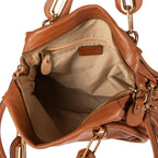 Shoulder Bag Medium Marcie Medium Tan Calfskin Leather