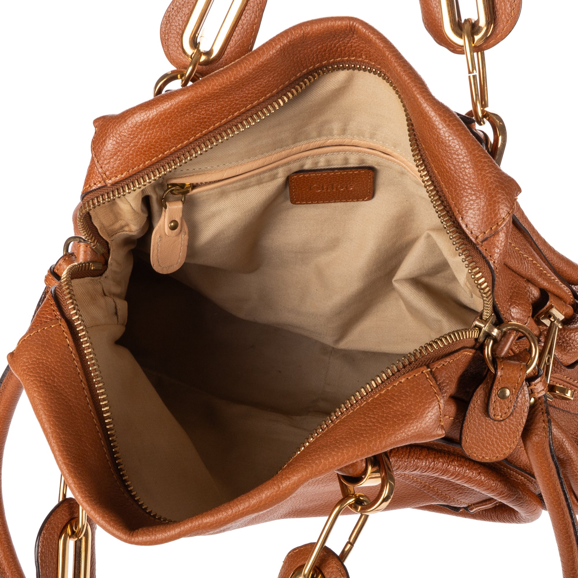Shoulder Bag Medium Marcie Medium Tan Calfskin Leather