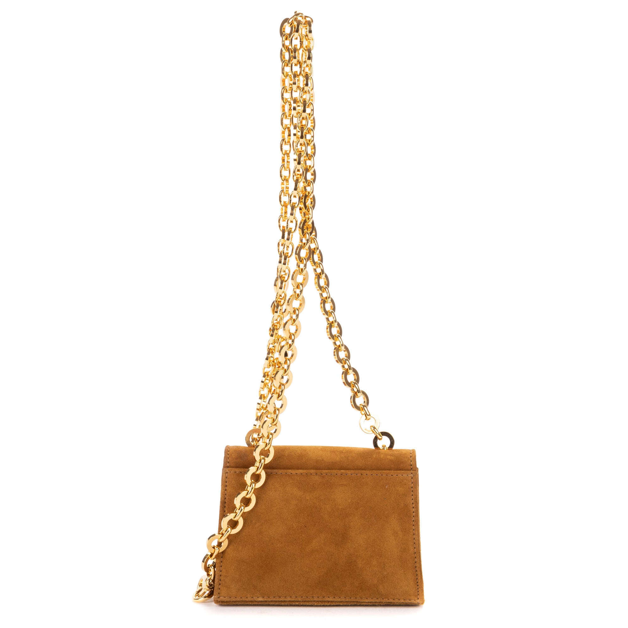 Shoulder Bag Mini Gancini Mini Light Brown Suede Leather