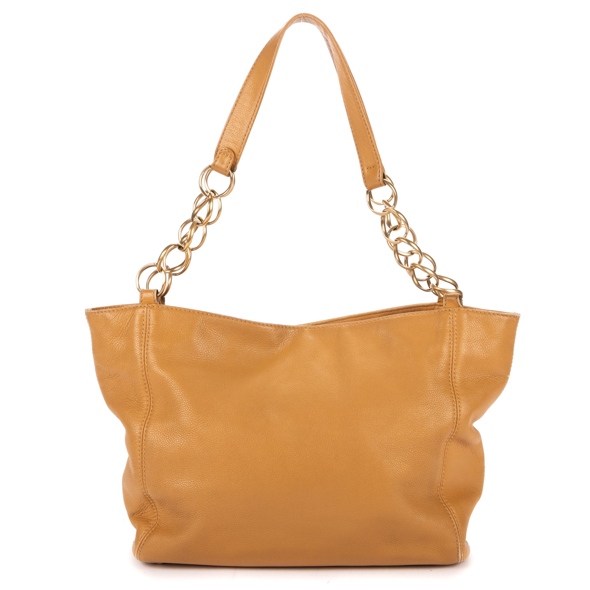 Shoulder Bag CC Shopping Tote Light Brown Textured Leather