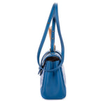 Shoulder Bag Saigon Mini Blue Calfskin Leather/Goyardine Canvas