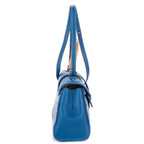 Shoulder Bag Saigon Mini Blue Calfskin Leather/Goyardine Canvas