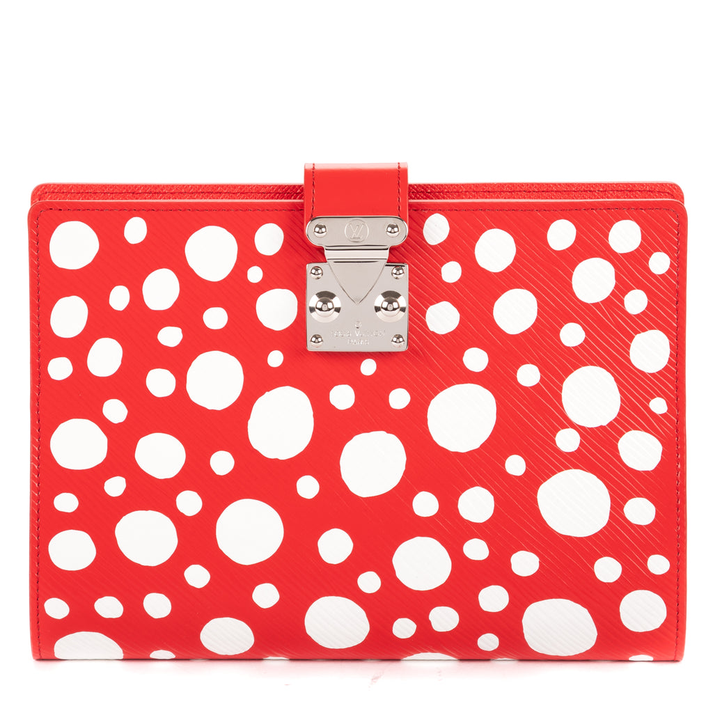 Case Yayoi Kusama Infinity Dots Paul Note Cover Red Epi Pattern Leather