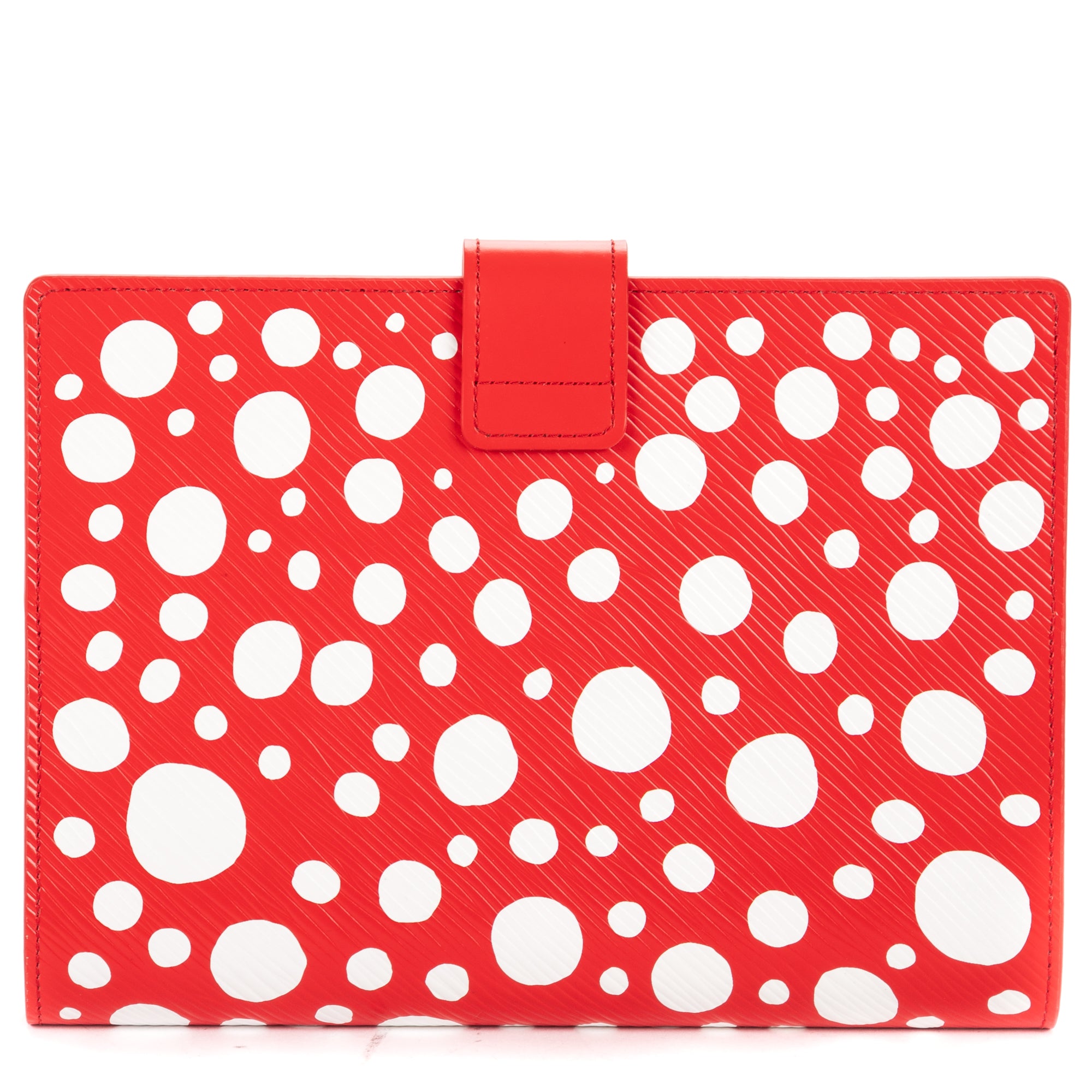 Case Yayoi Kusama Infinity Dots Paul Note Cover Red Epi Pattern Leather