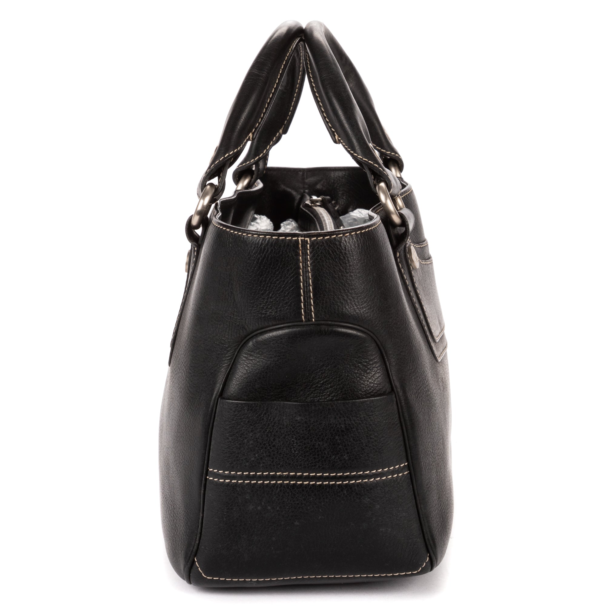 Shoulder Bag Boogie Bag Black Pebbled Calfskin Leather