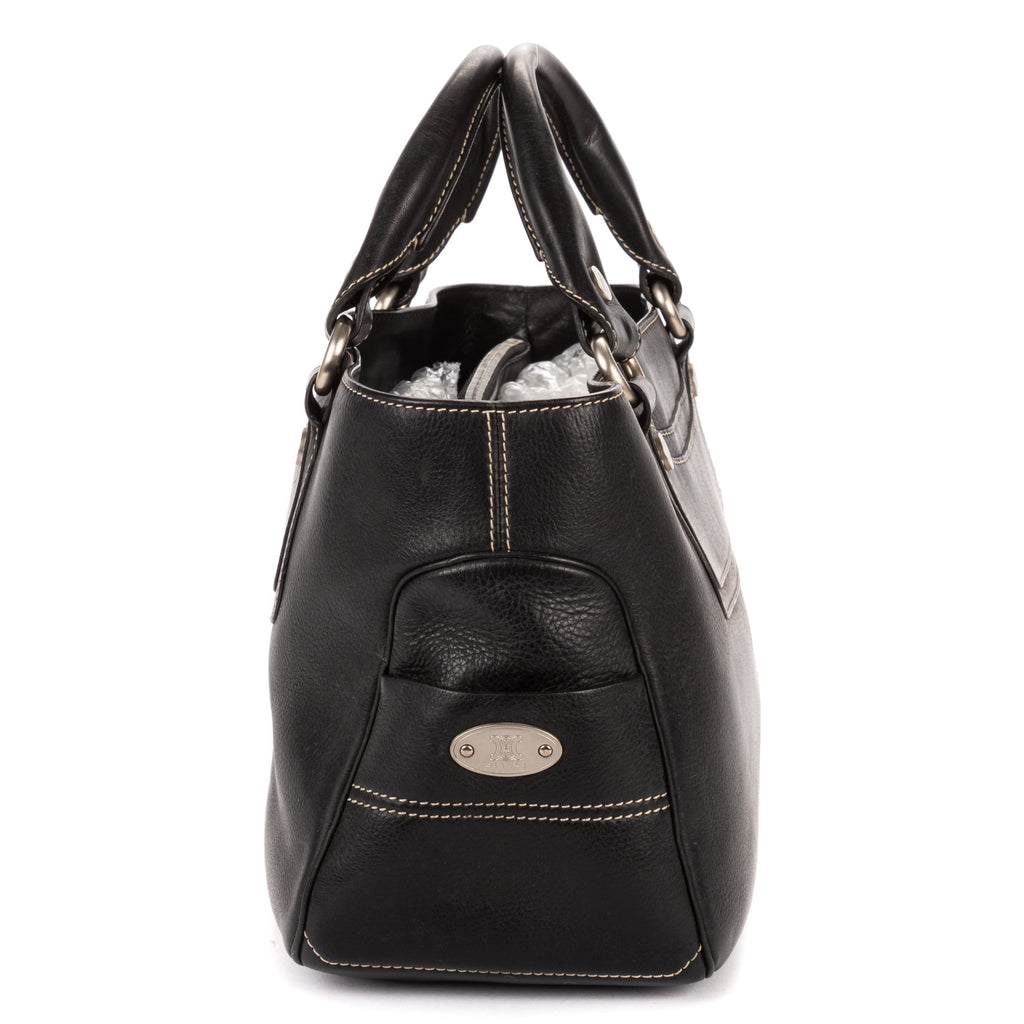 Shoulder Bag Boogie Bag Black Pebbled Calfskin Leather