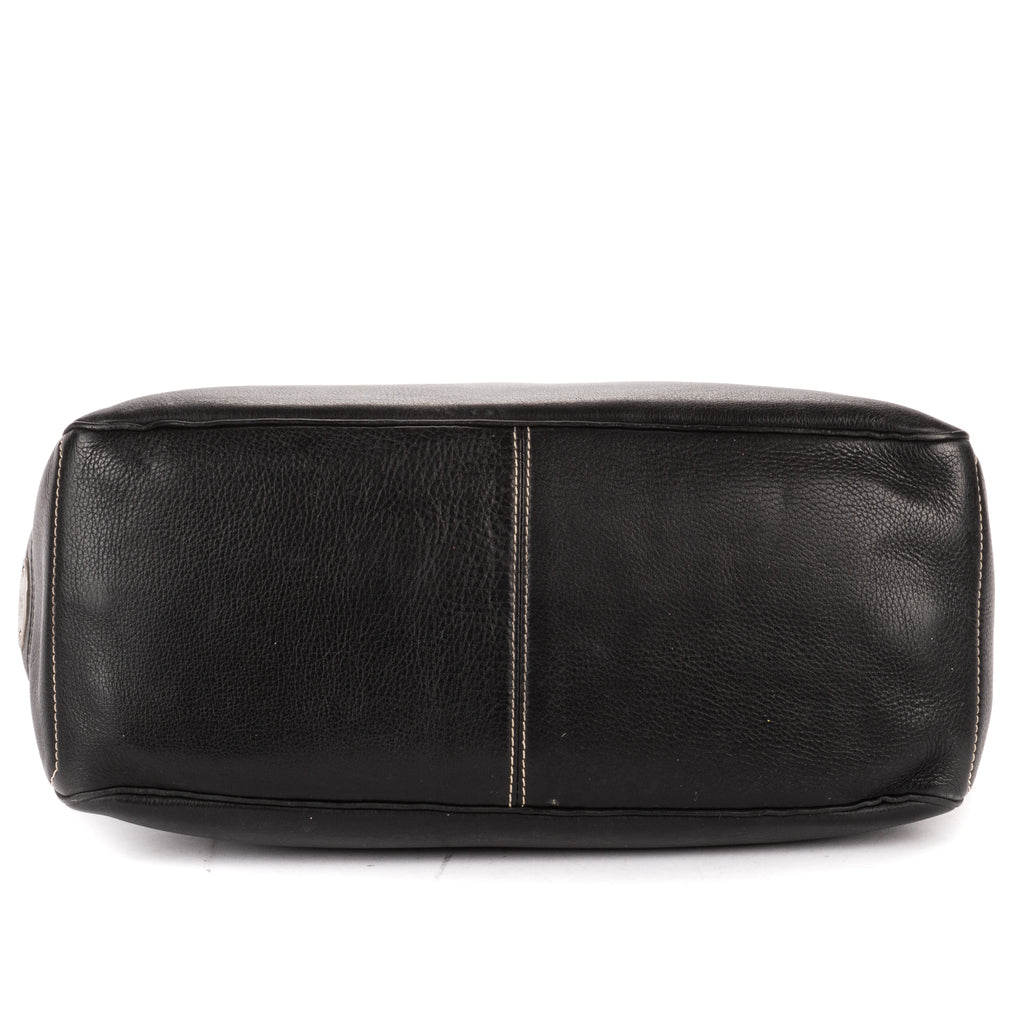 Shoulder Bag Boogie Bag Black Pebbled Calfskin Leather