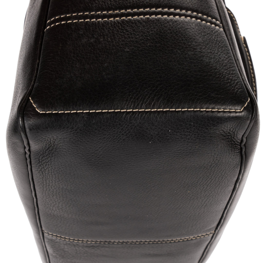 Shoulder Bag Boogie Bag Black Pebbled Calfskin Leather