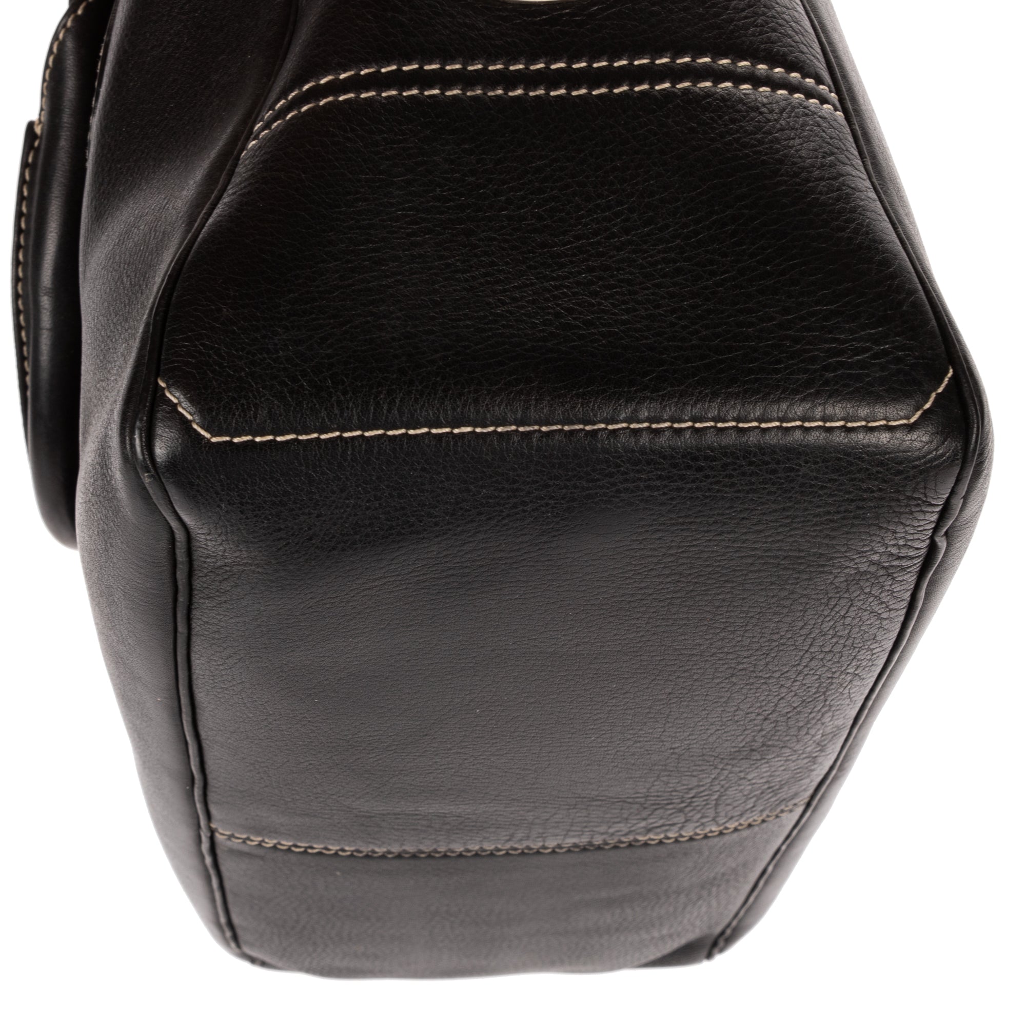 Shoulder Bag Boogie Bag Black Pebbled Calfskin Leather