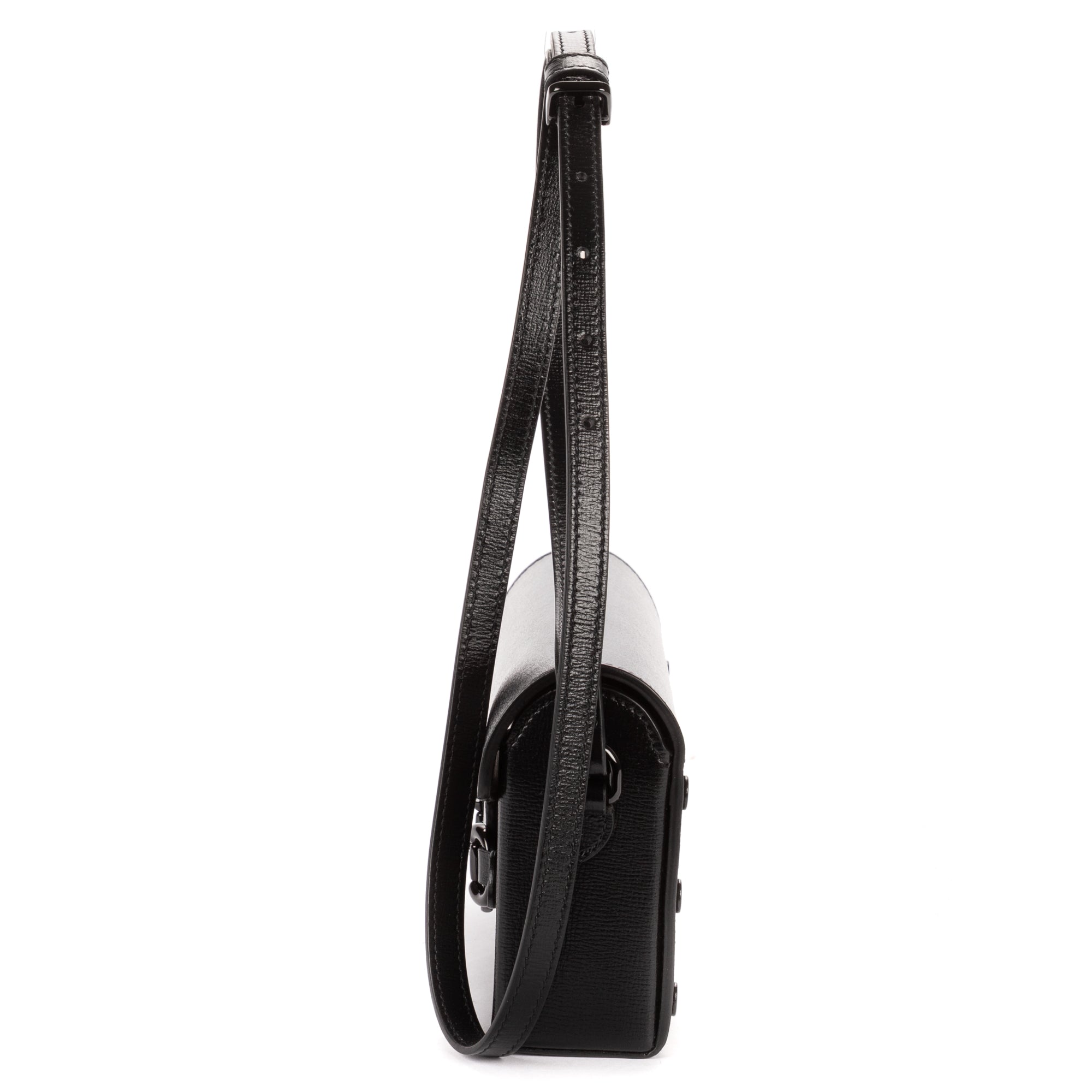 Shoulder Bag Mini 1955 Horsebit Crossbody Mini Black Smooth Calfskin Leather