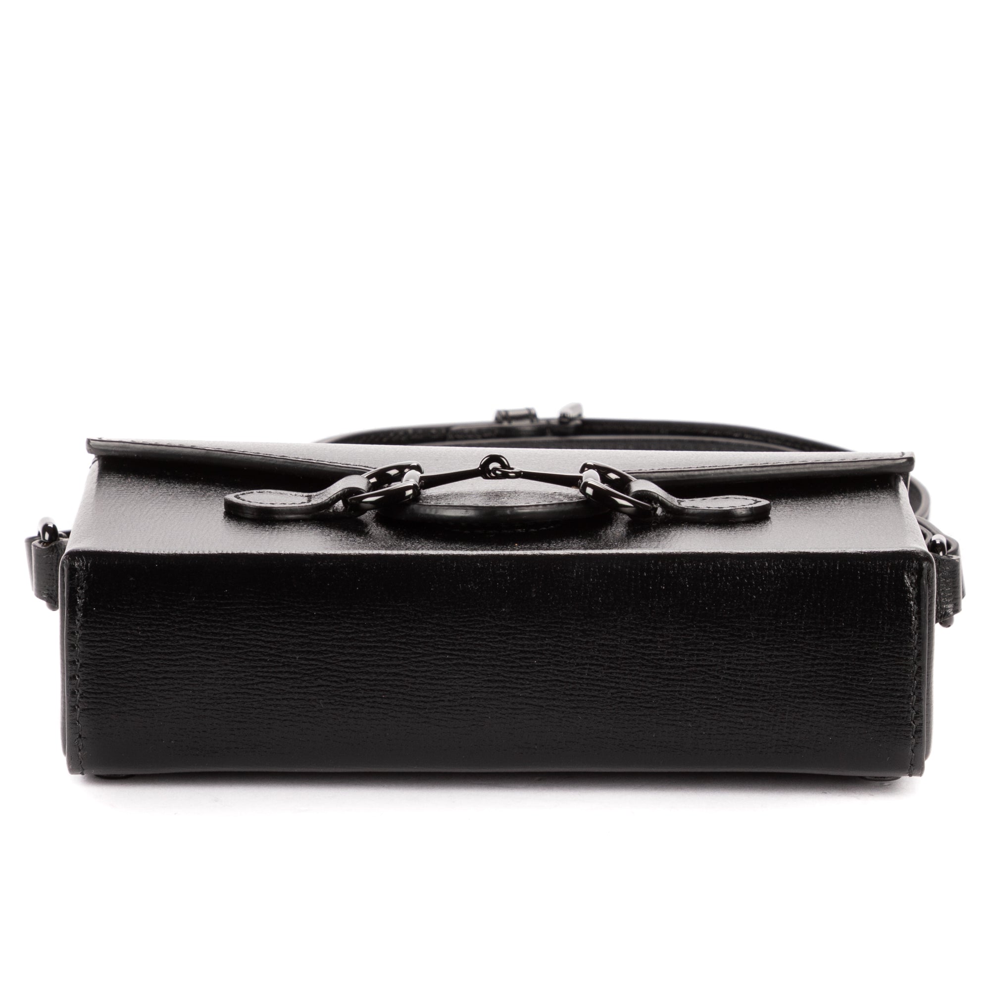 Shoulder Bag Mini 1955 Horsebit Crossbody Mini Black Smooth Calfskin Leather
