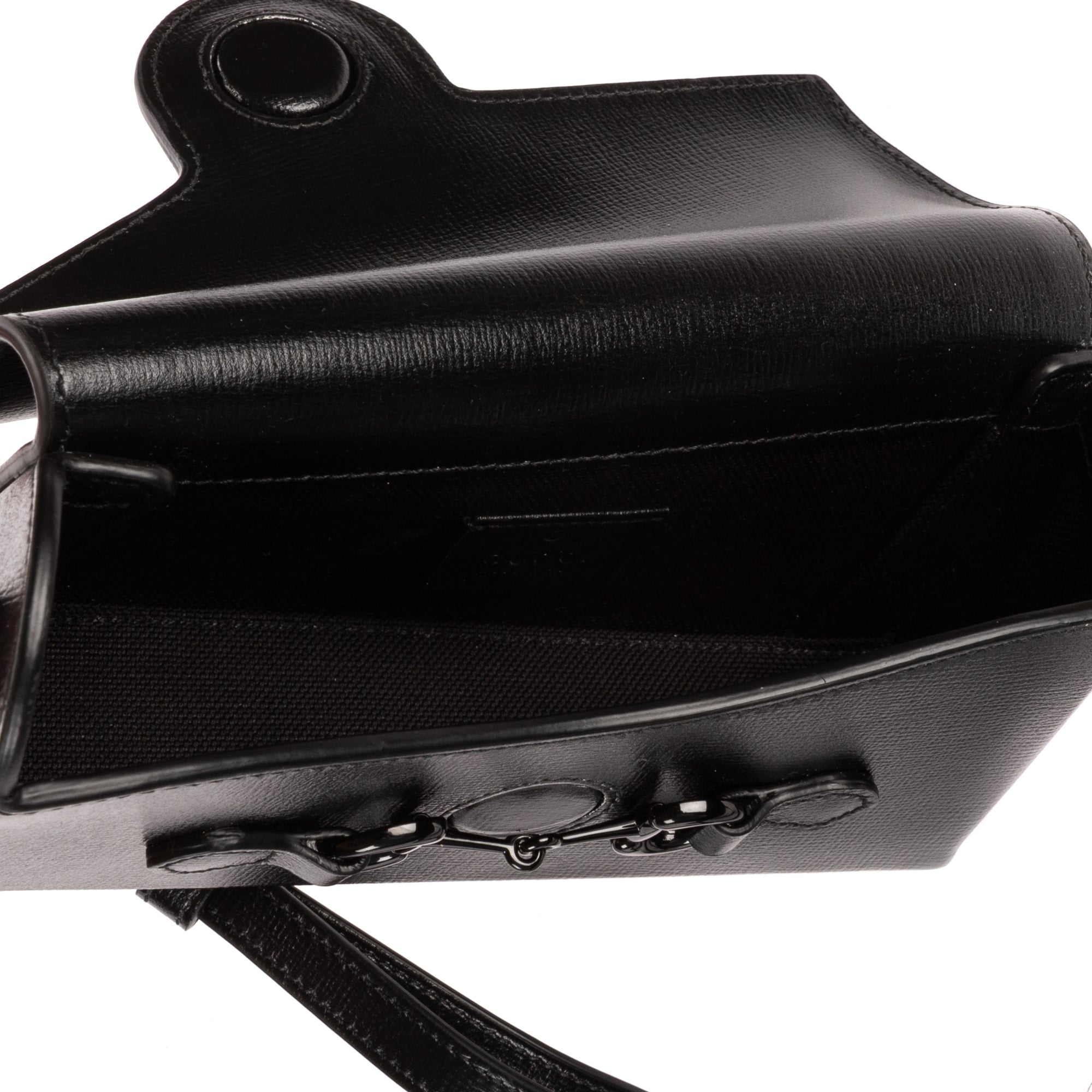 Shoulder Bag Mini 1955 Horsebit Crossbody Mini Black Smooth Calfskin Leather