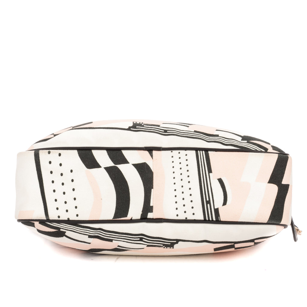 Shoulder Bag La Pausa Bay Camera Bag White Printed Canvas